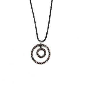 BROWN CIRCLE SUNFIELD NECKLACE - CL063952