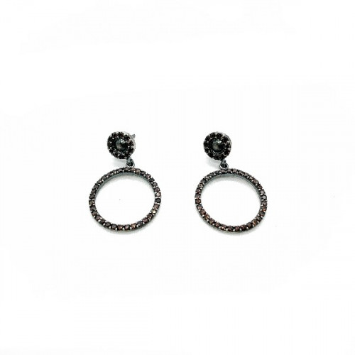 PENDIENTES SUNFIELD CÍRCULO MARRÓN - PE063948