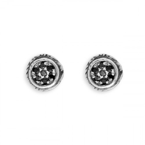 PENDIENTES PLATADEPALO NEGRO - CE18N