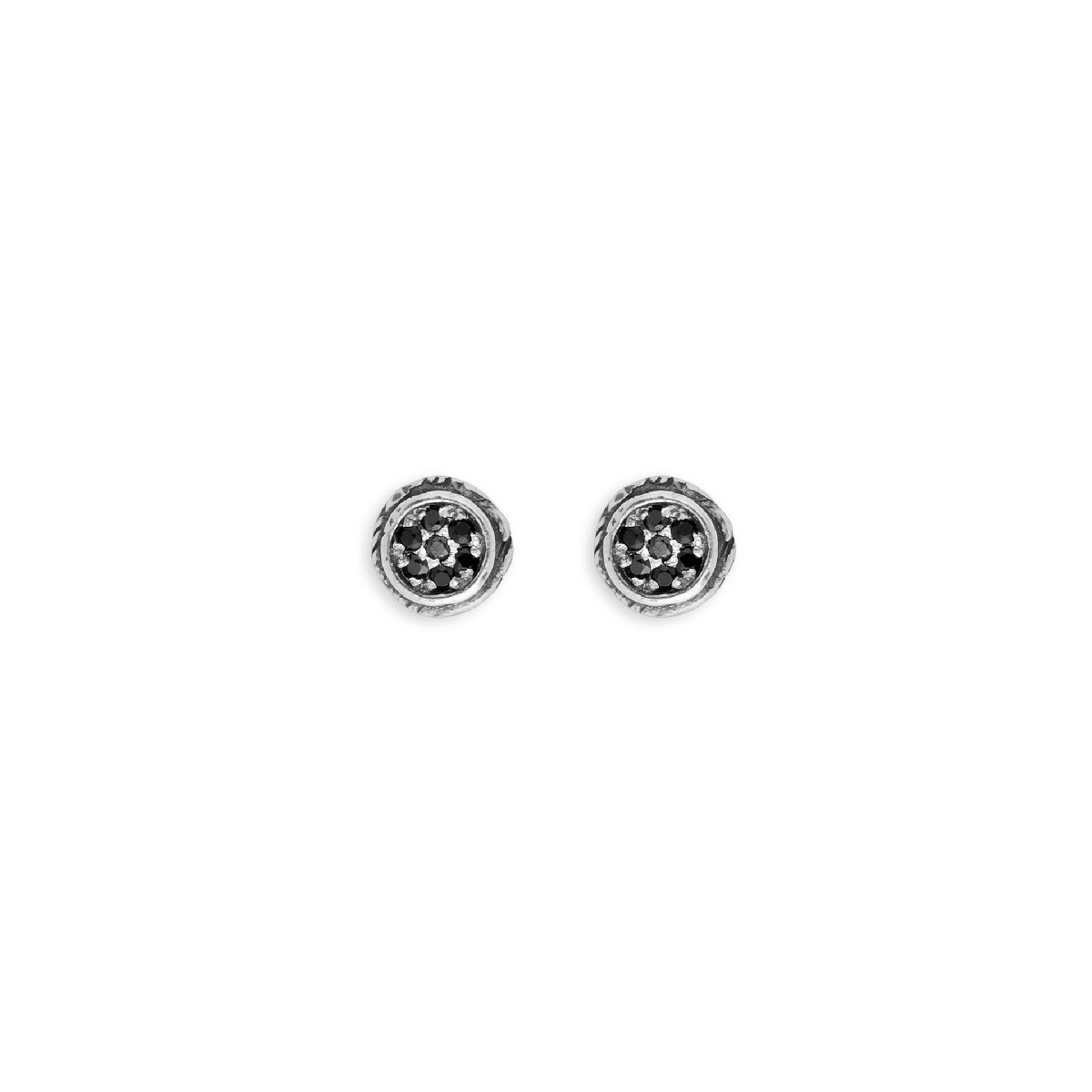 PENDIENTES PLATADEPALO NEGRO - CE18N