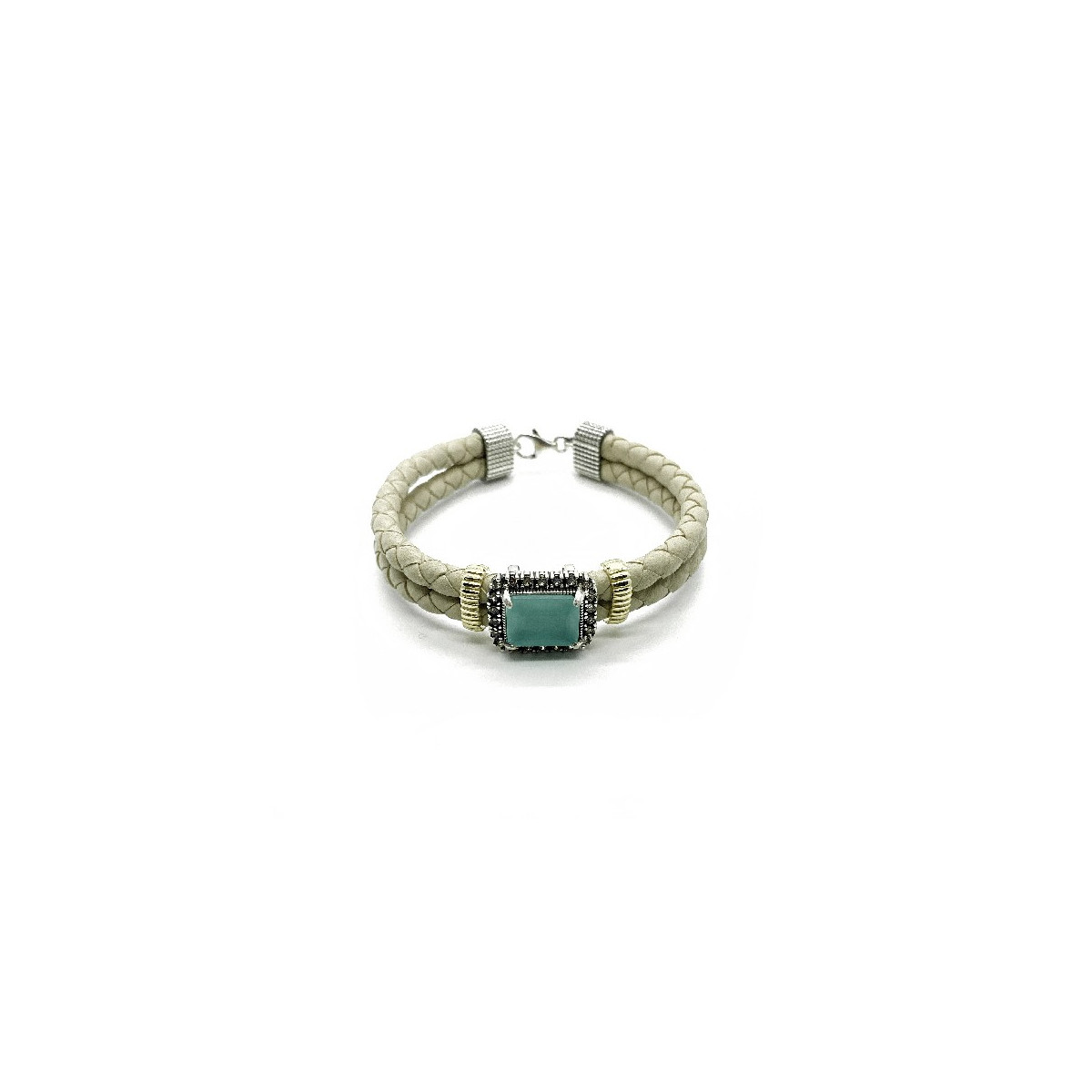 PULSERA TOP SILVER CALCEDONIA - PU6531PCA