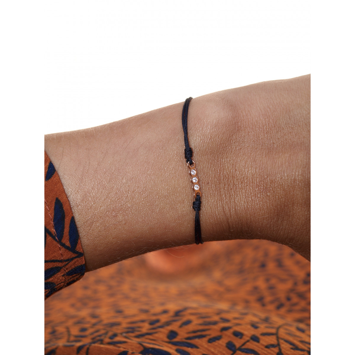 ROSE GOLD 3 DIAMONDS EKAN BRACELET - 087904