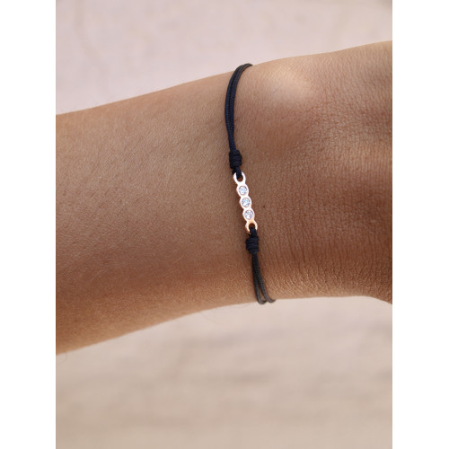 ROSE GOLD 3 DIAMONDS EKAN BRACELET - 087904