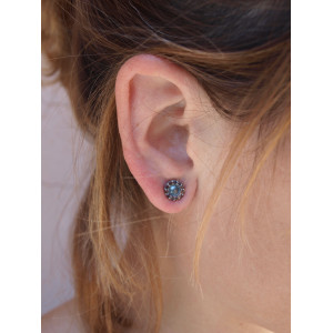 BROWN SUNFIELD EARRINGS - PE063977