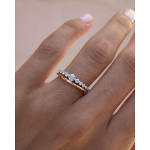 ANELL OR BLANC DIAMANTS I OR ROSA - 487314