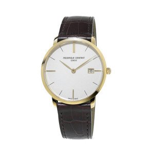 FREDERIQUE CONSTANT SLIMLINE DATE GOLD COLORED WATCH  - FC220V5S5