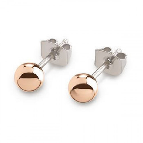 SPHERE ROSE GOLD TITANIUM BOCCIA EARRINGS - 0504-02