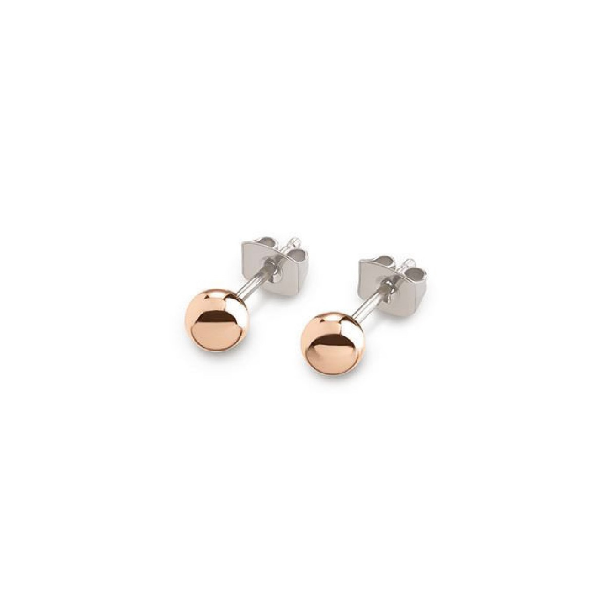 SPHERE ROSE GOLD TITANIUM BOCCIA EARRINGS - 0504-02