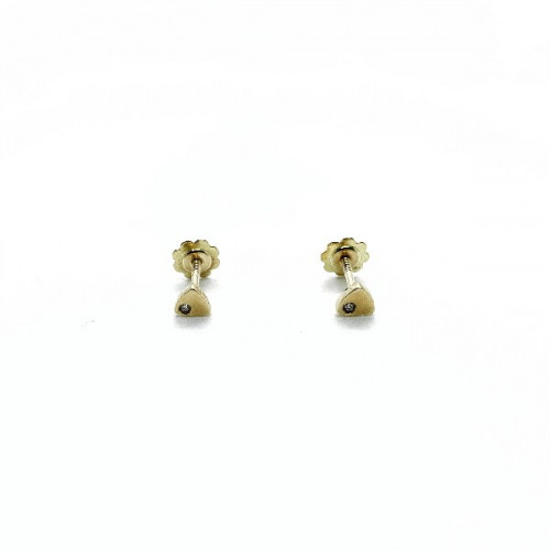 TRIANGLE CLIMENT 1890 BABY EARRINGS - D-1198R/BR