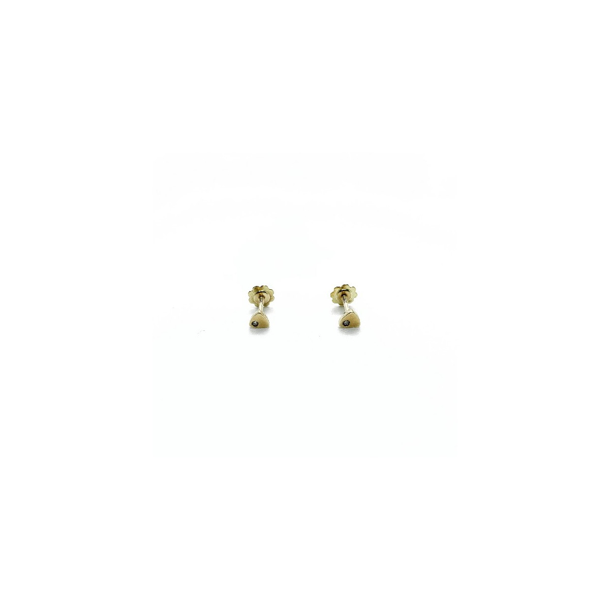 TRIANGLE CLIMENT 1890 BABY EARRINGS - D-1198R/BR