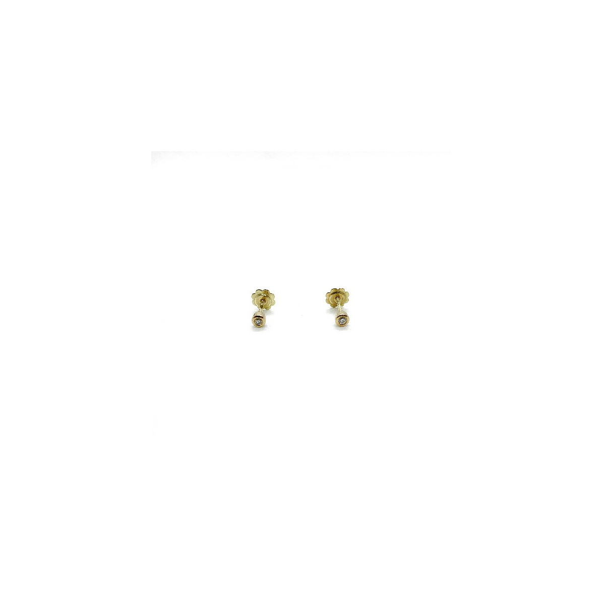 DIAMOND GOLD CLIMENT 1890 BABY EARRINGS - D-896R/2/BR
