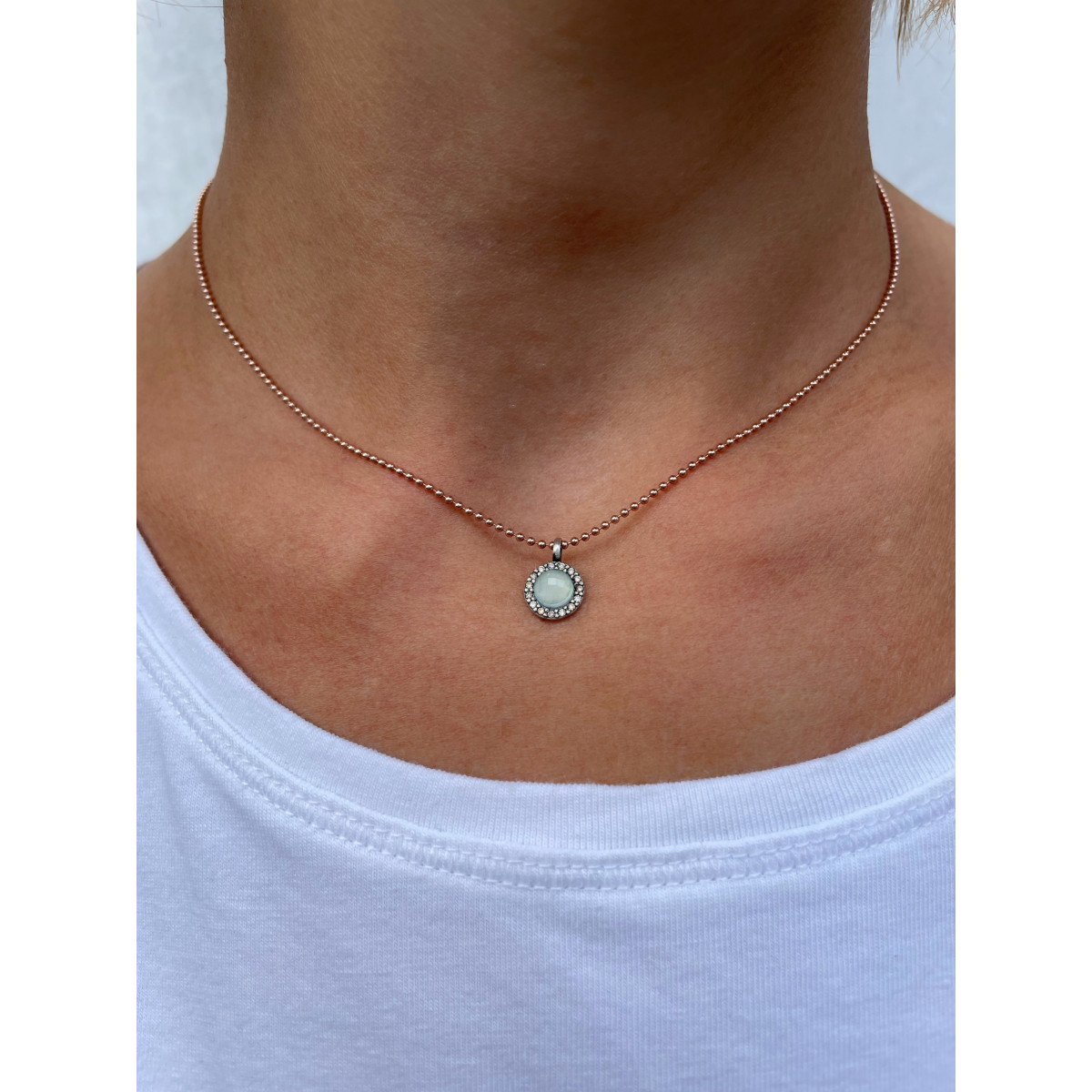 CHALCEDONY SUNFIELD NECKLACE - CL060634