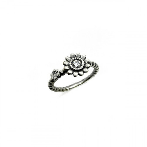 TOP SILVER FLOWERS RING - AN5709PPB
