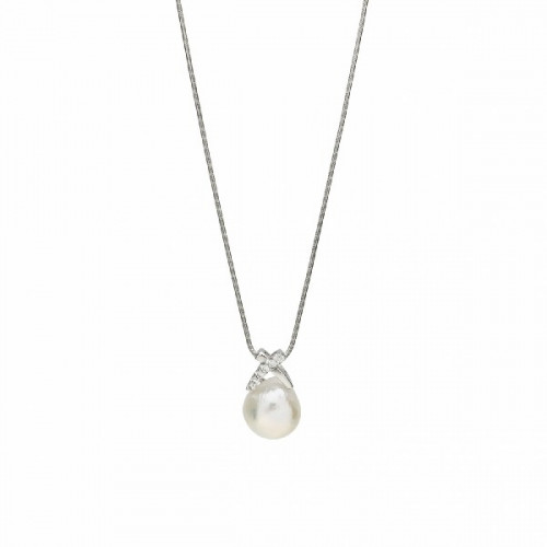PEARL LINEARGENT NECKLACE - 15448-PE