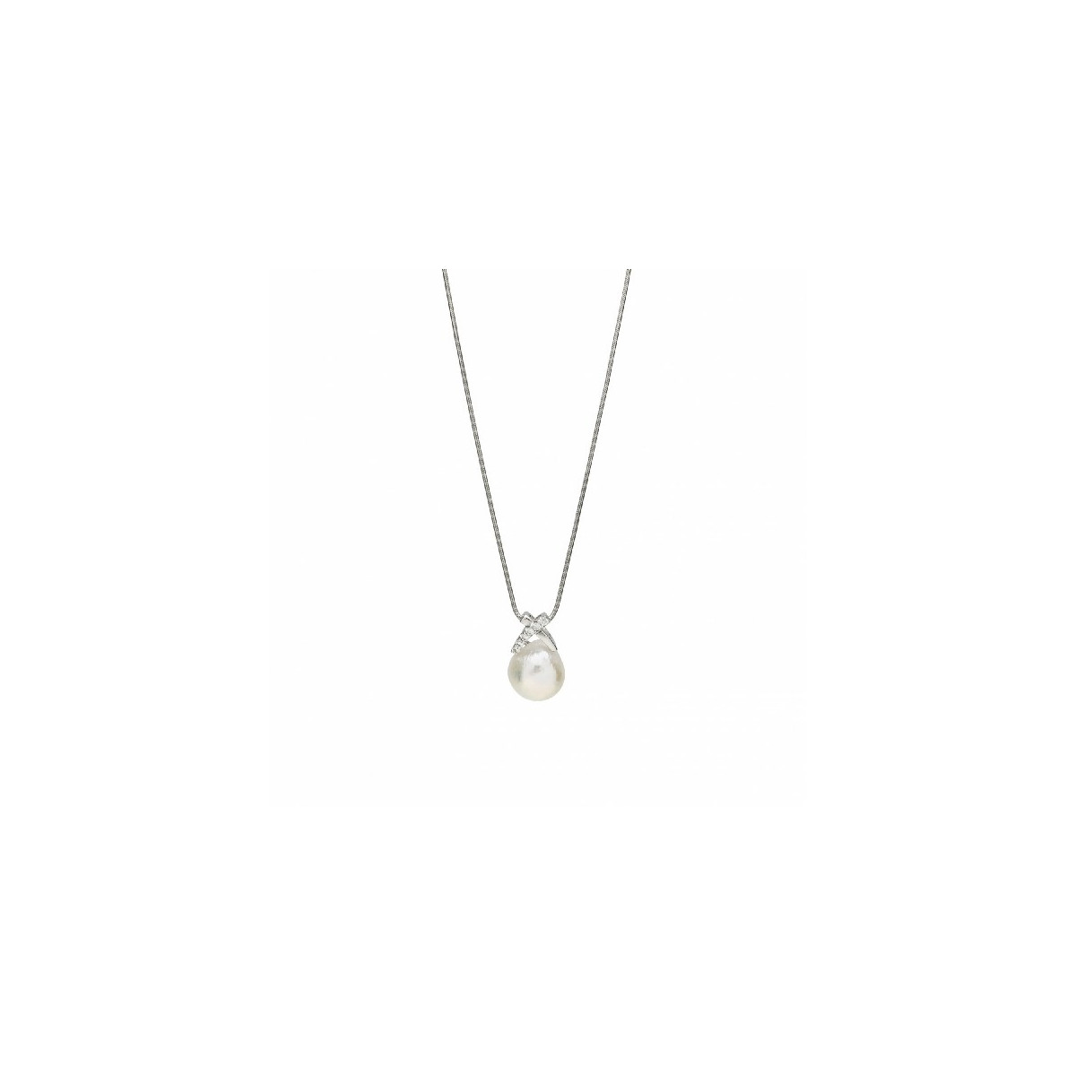 PEARL LINEARGENT NECKLACE - 15448-PE