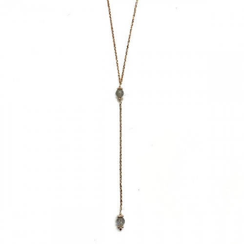 COLLAR ALISIA LABRADORITA ESCOTE - AL3058ROSE LABRADORI