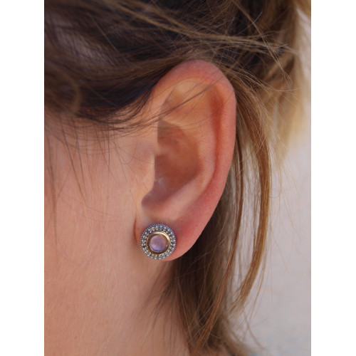 PENDIENTE SUNFIELD TURMALINA ROSA - PE062750/26